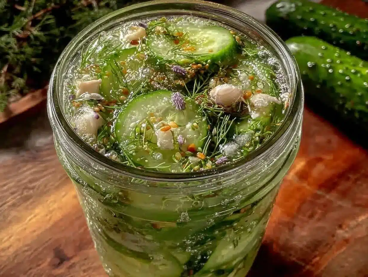 fresh garlic dill refrigerator pickles preparation steps