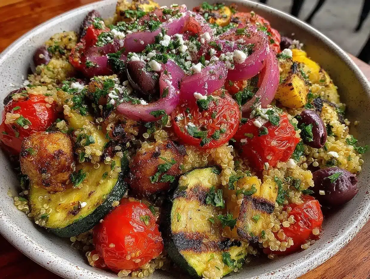 fresh mediterranean quinoa salad preparation steps