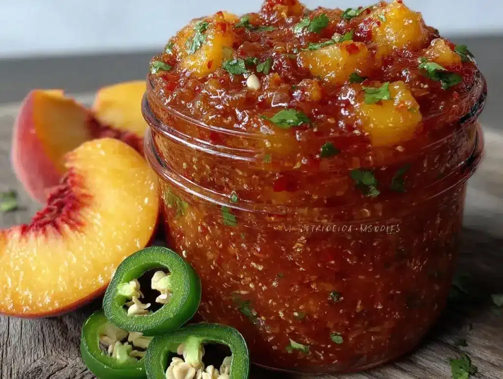 fresh peach salsa - featured image