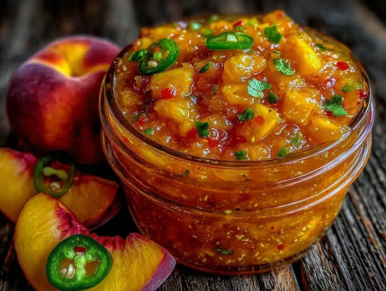 fresh peach salsa preparation steps