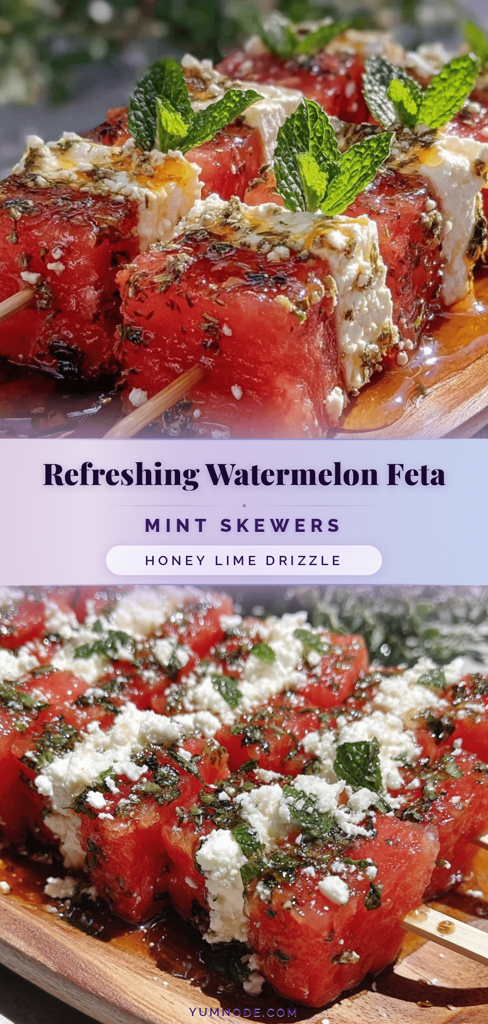 fresh watermelon feta mint skewers recipe