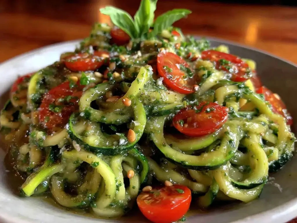 fresh zucchini noodles - featured image