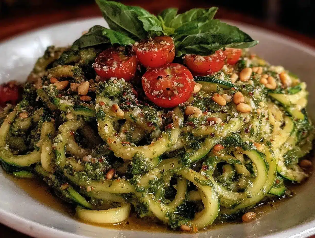 fresh zucchini noodles preparation steps