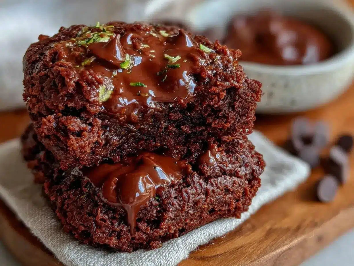 fudgy double chocolate zucchini brownies preparation steps