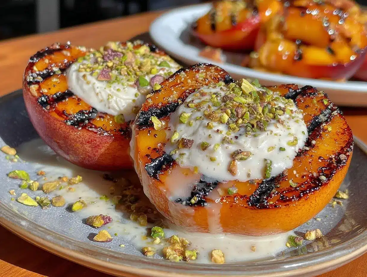 grilled peaches recipe preparation steps