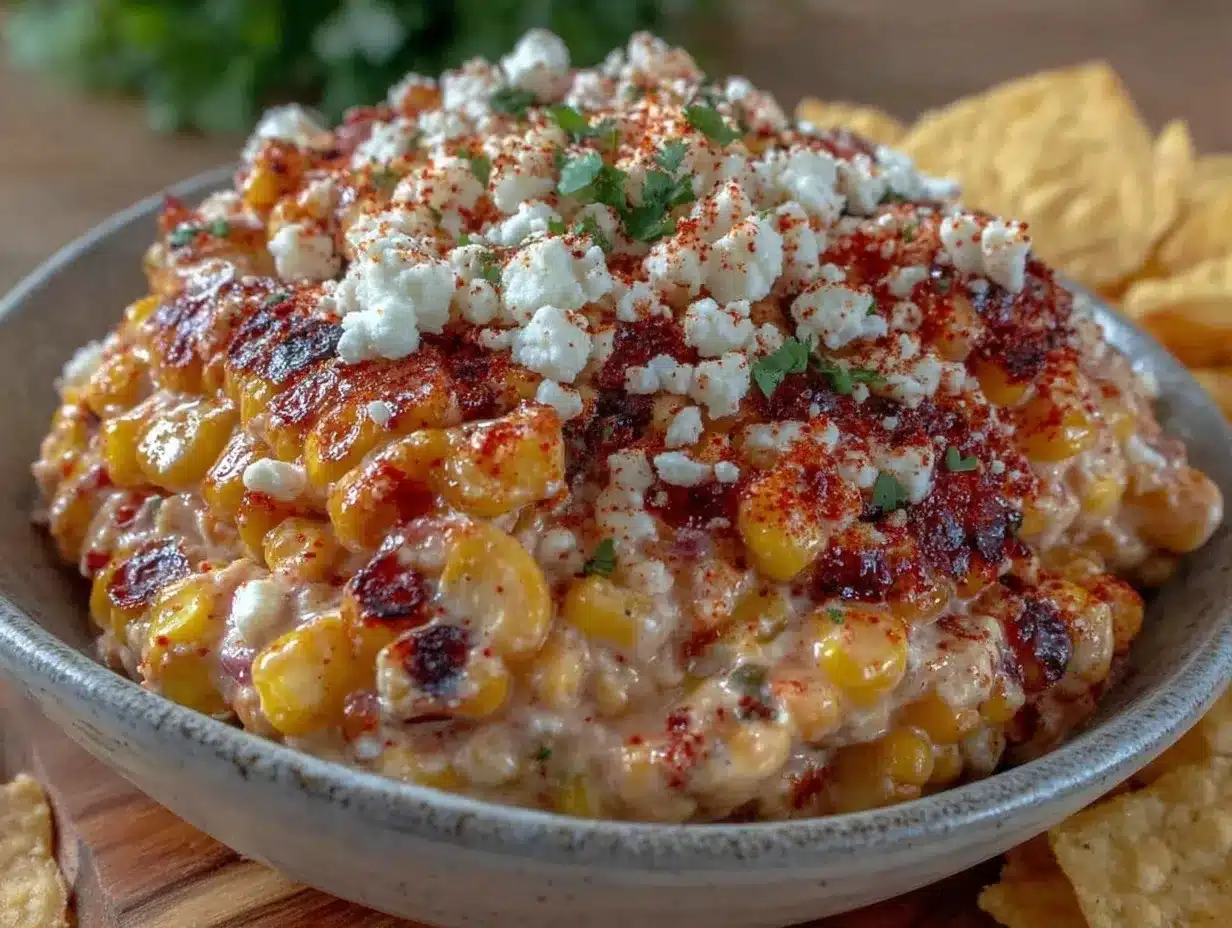 grilled street corn elote dip preparation steps