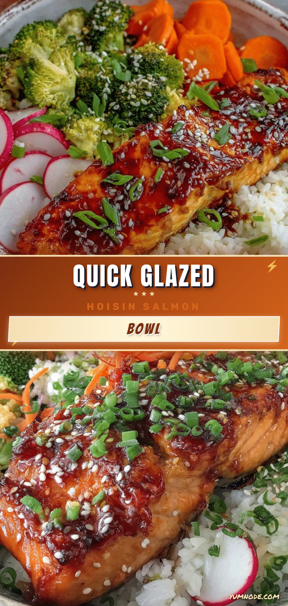 hoisin glazed salmon rice bowl recipe