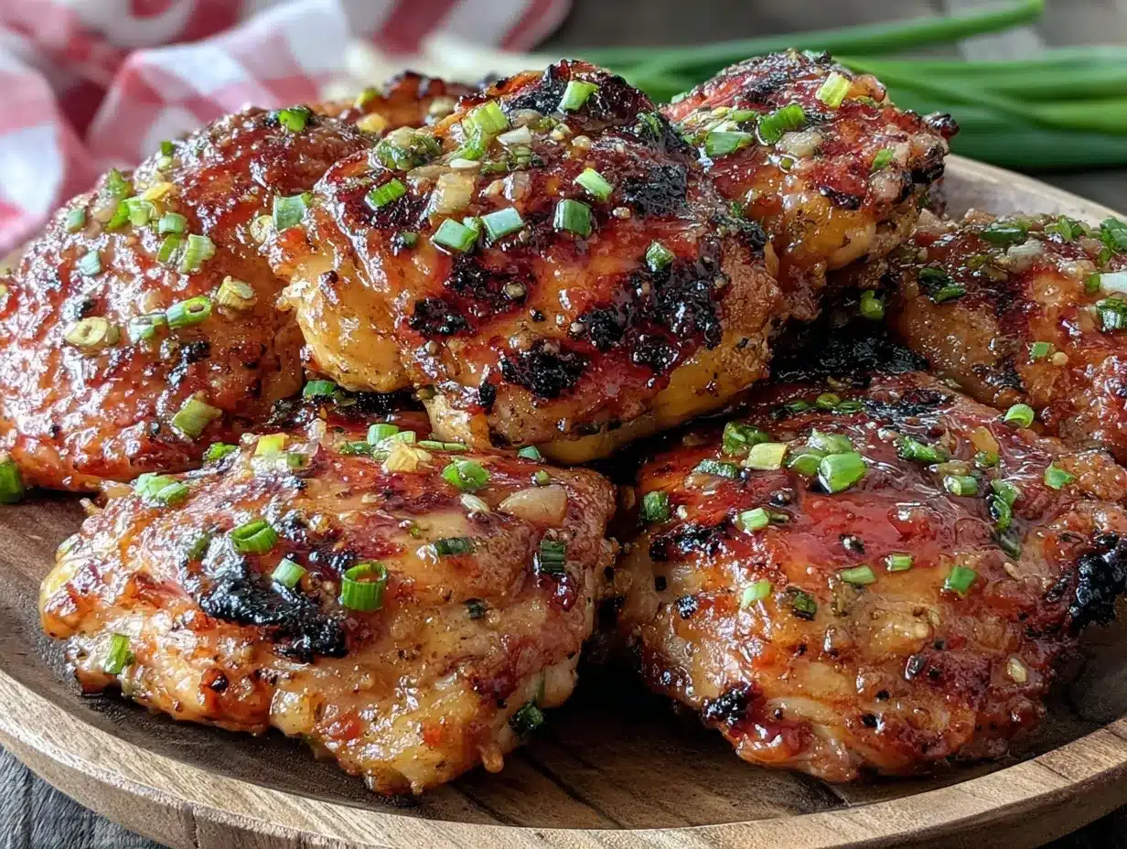 honey garlic grilled chicken thighs preparation steps