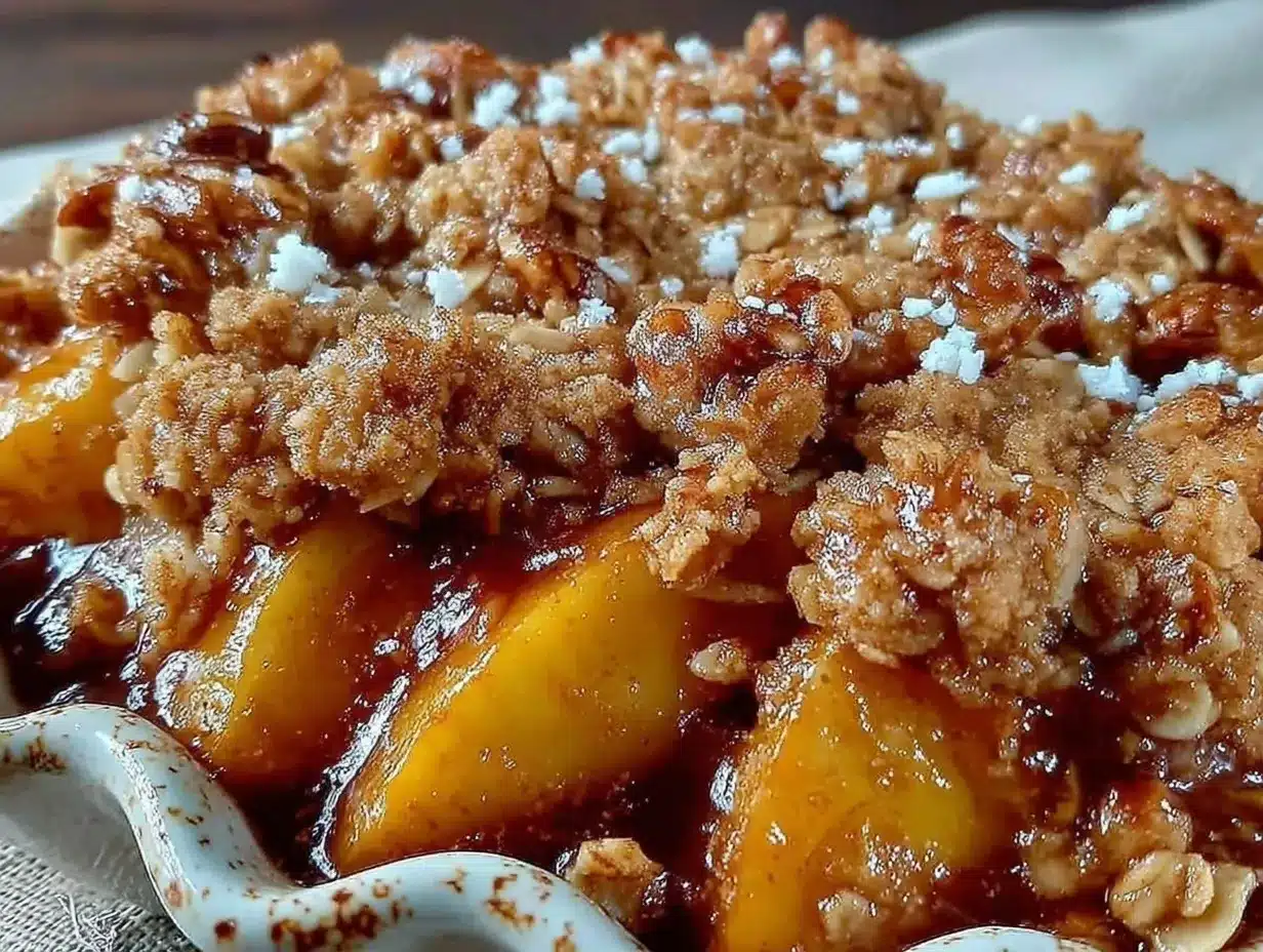 honey vanilla peach crisp preparation steps