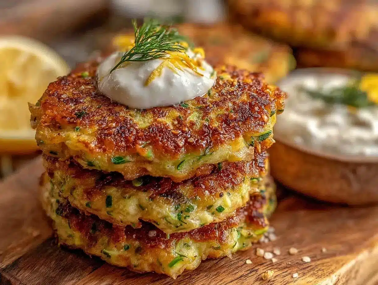 lemon herb zucchini fritters preparation steps