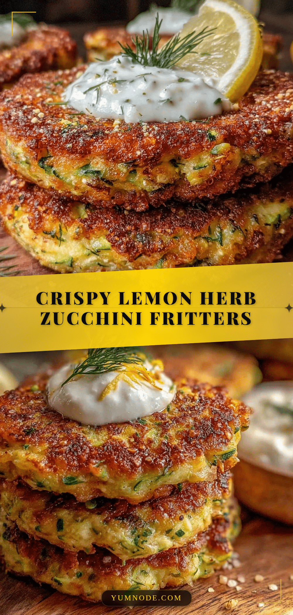 lemon herb zucchini fritters recipe