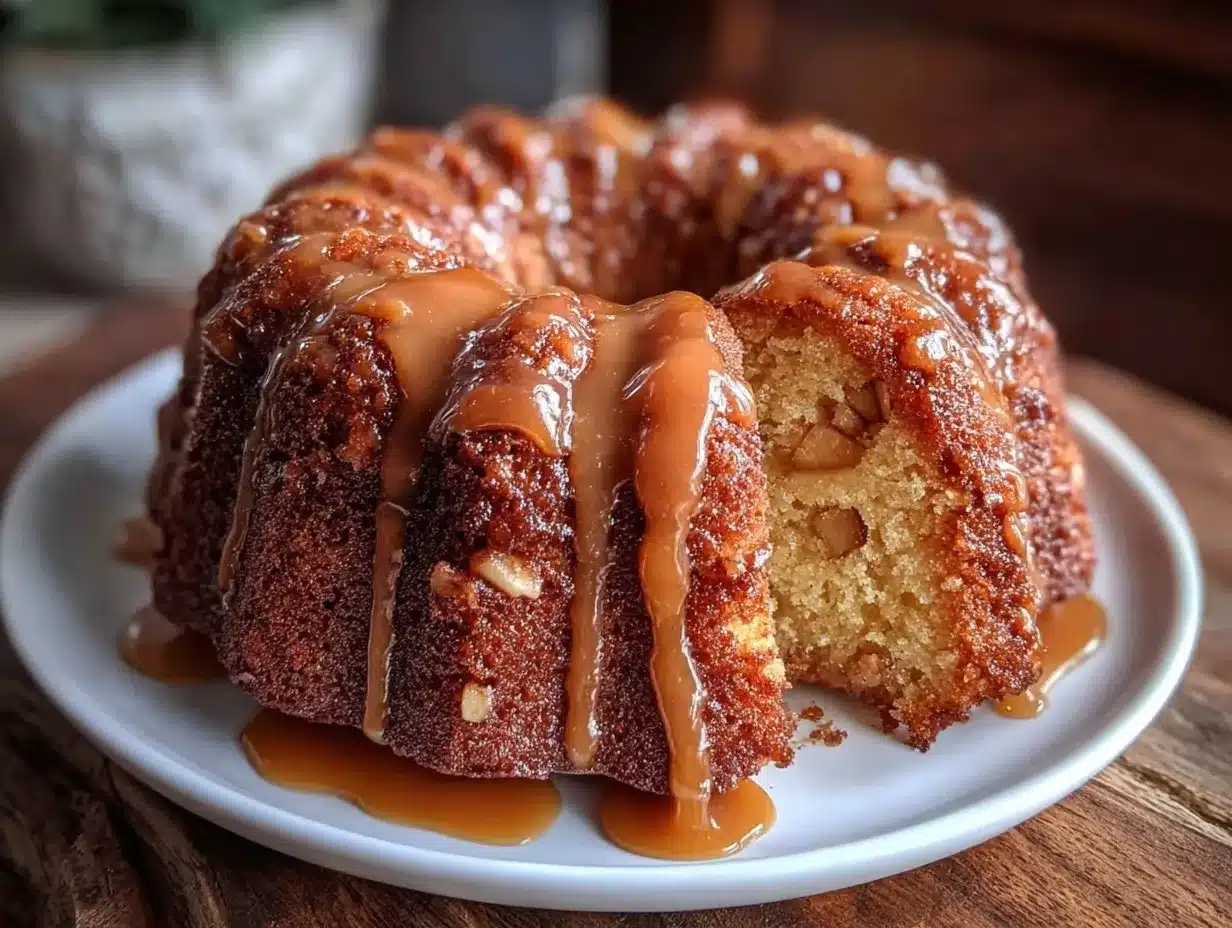 maple brown butter apple Bundt cake preparation steps