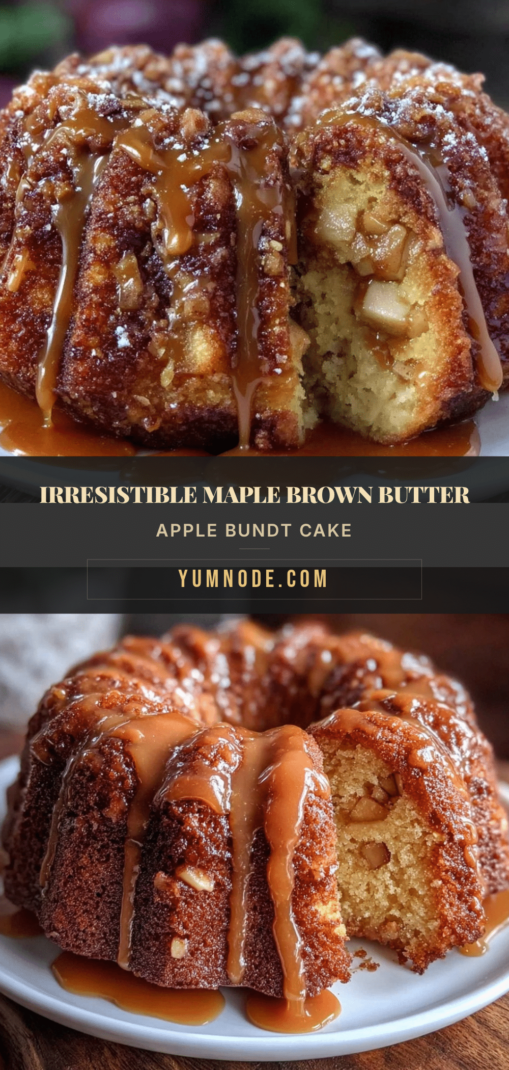 maple brown butter apple Bundt cake recipe