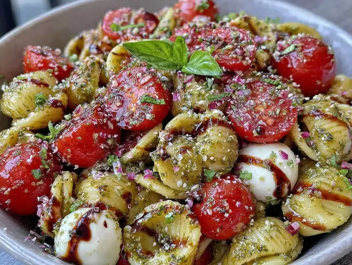 mini caprese pasta salad bites preparation steps