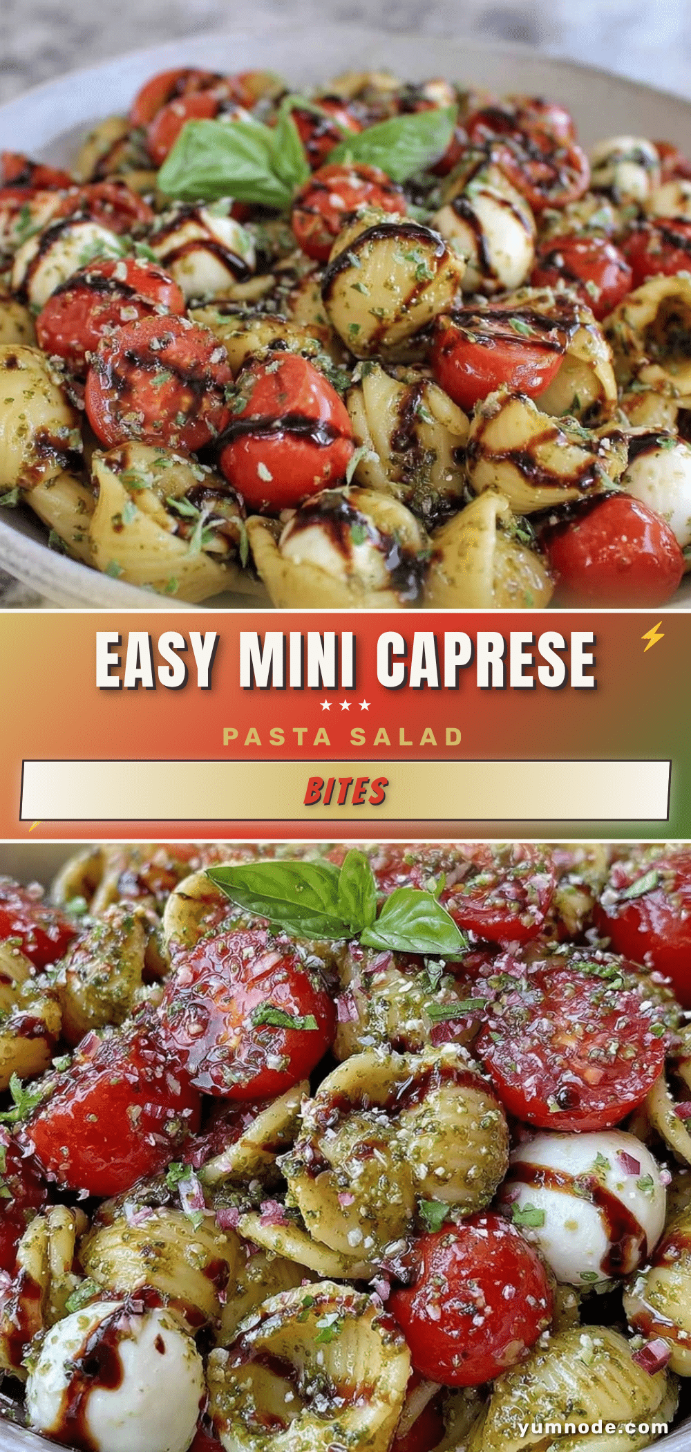 mini caprese pasta salad bites recipe