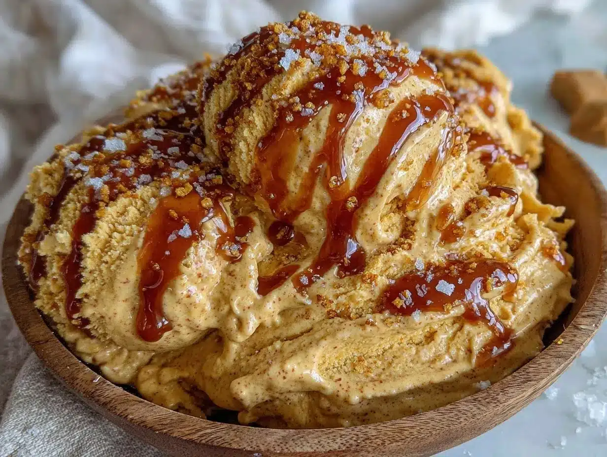 no-churn brown butter salted caramel ice cream preparation steps