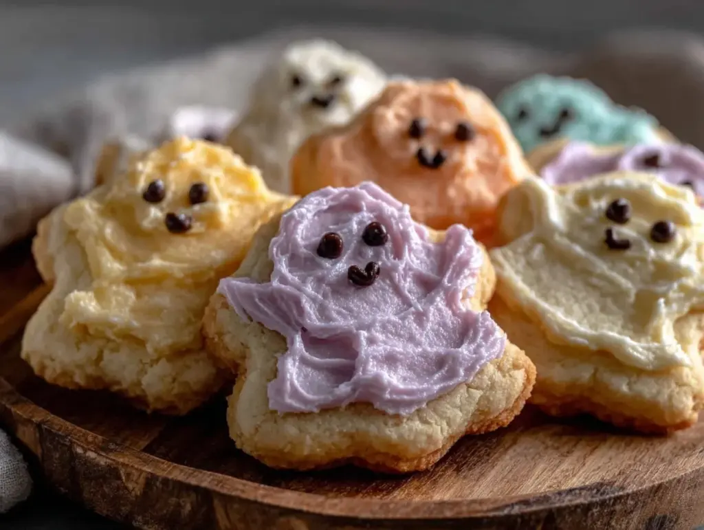 pastel Halloween ghost sugar cookies - featured image