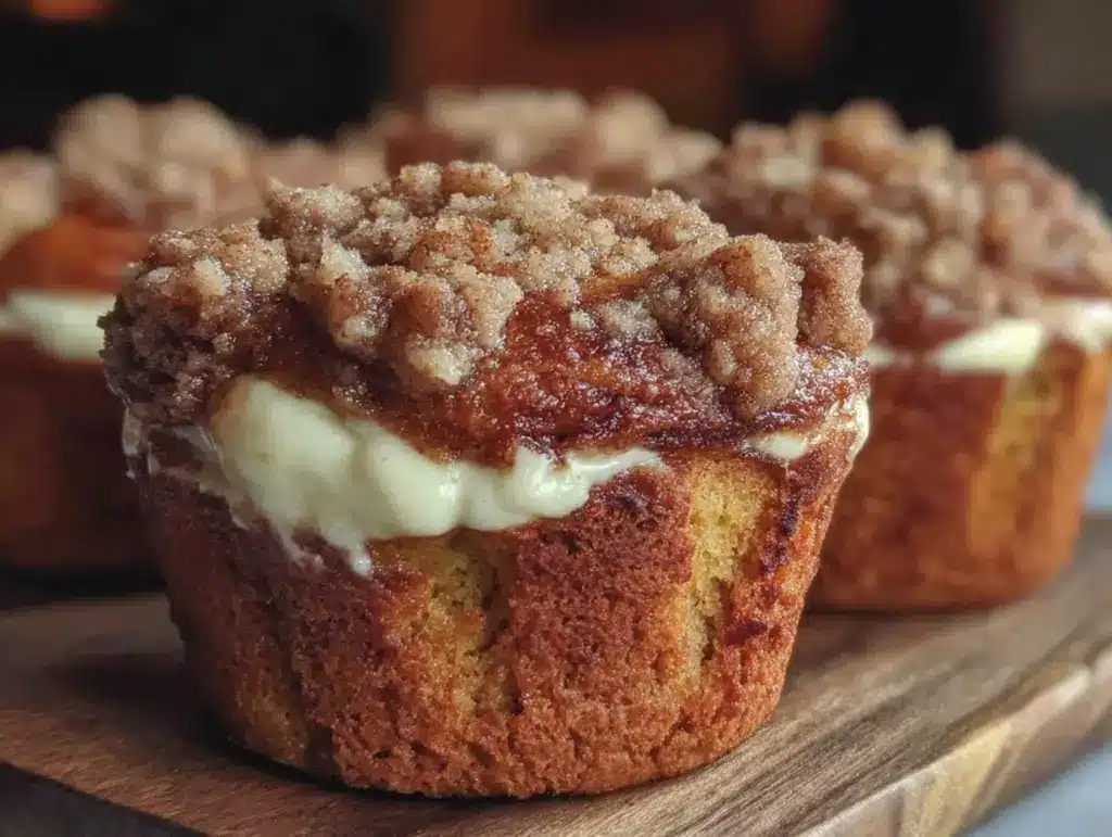 pumpkin cream cheese swirl muffins - featured image