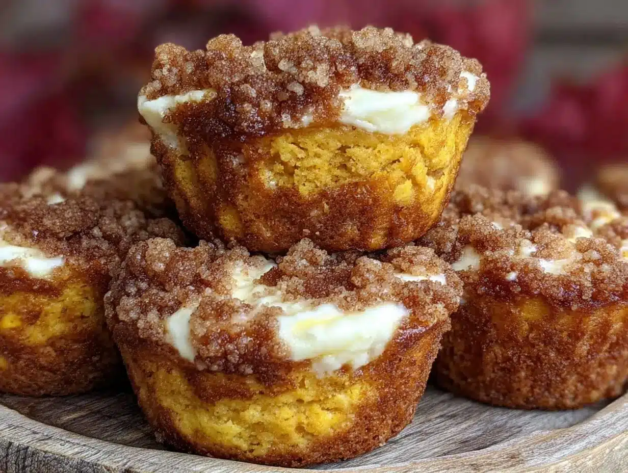 pumpkin cream cheese swirl muffins preparation steps
