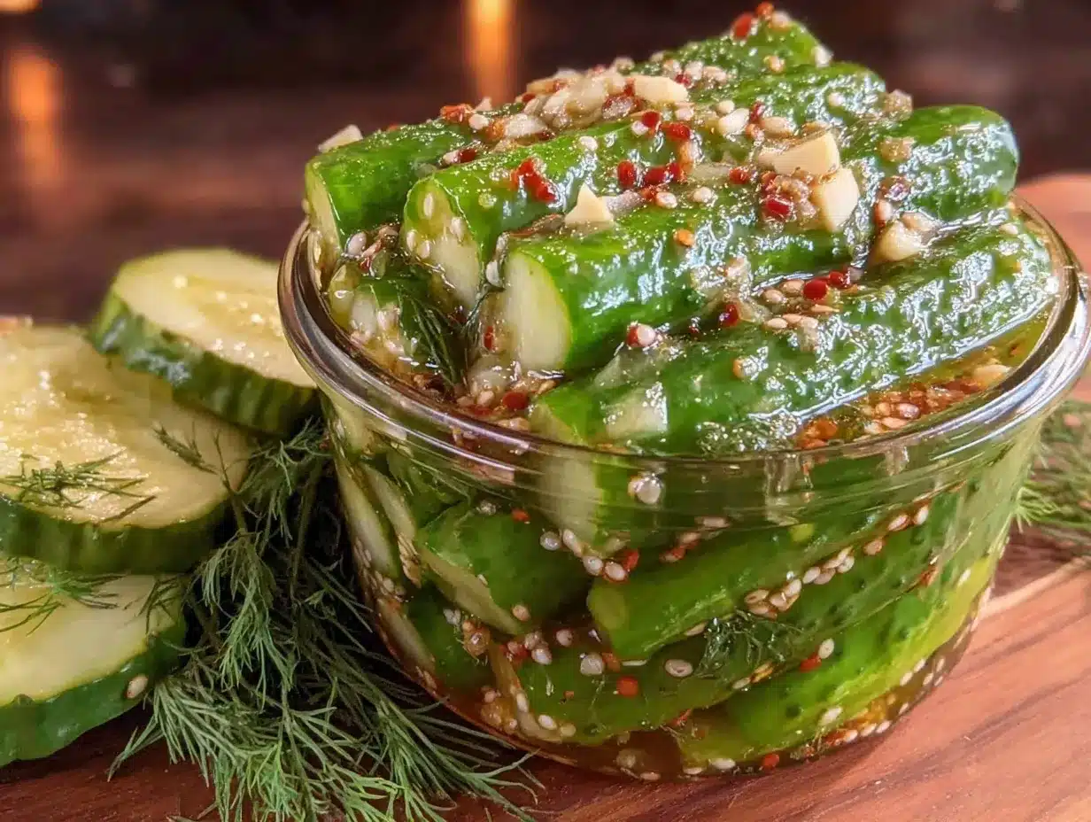 quick garlic dill refrigerator pickles preparation steps