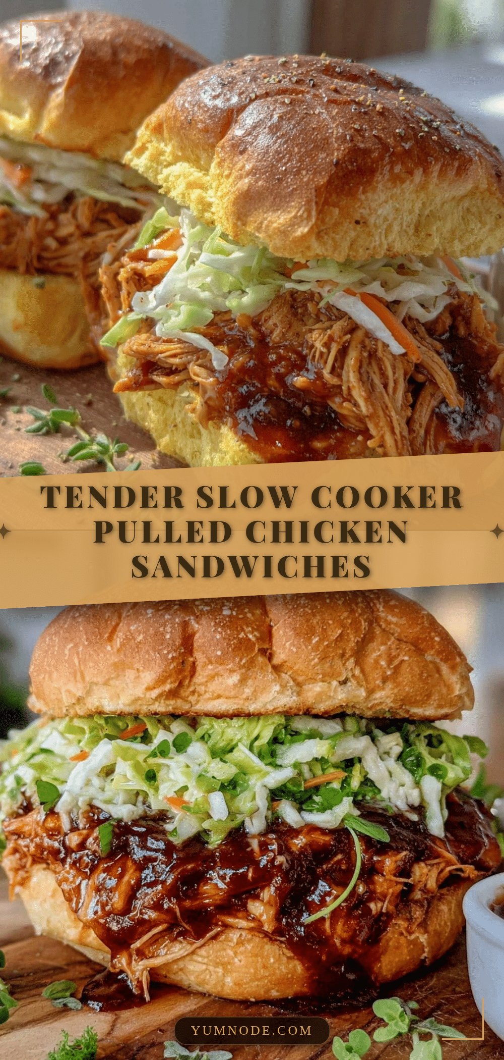 slow cooker pulled chicken sandwich recipe