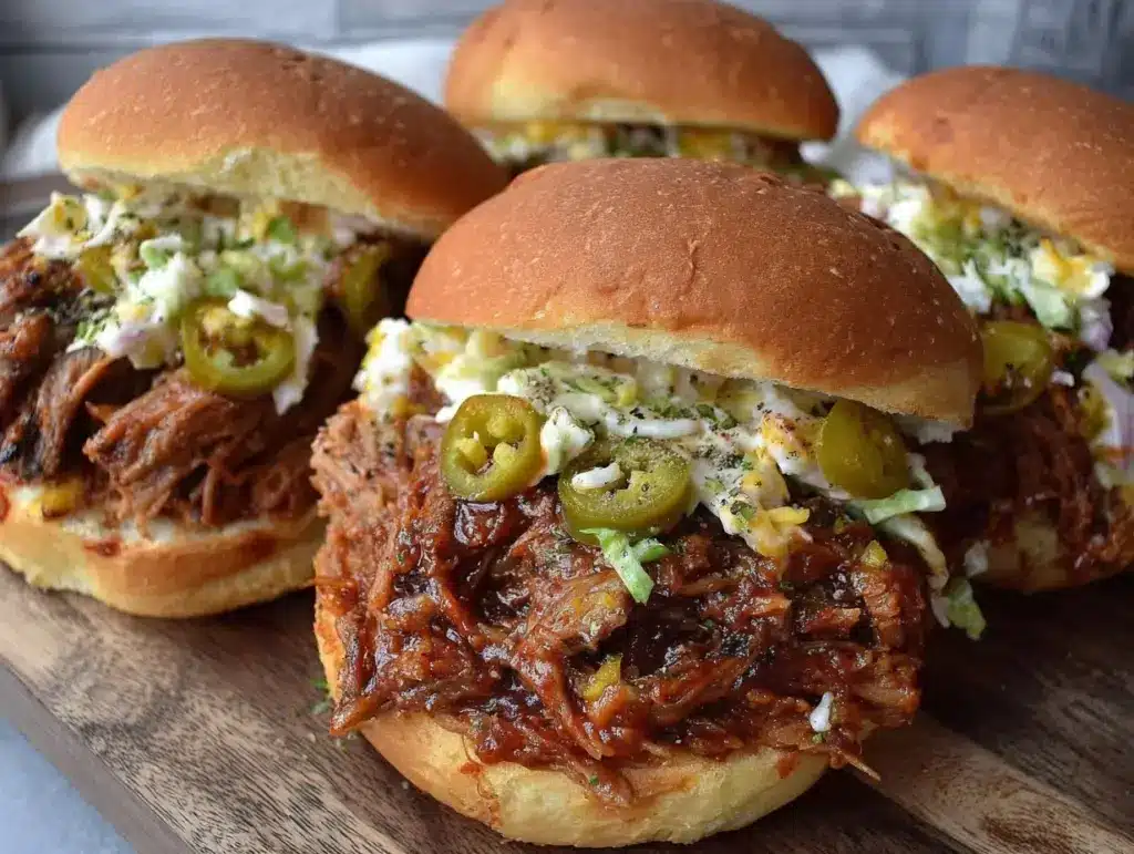 smoky chipotle pulled pork sliders - featured image