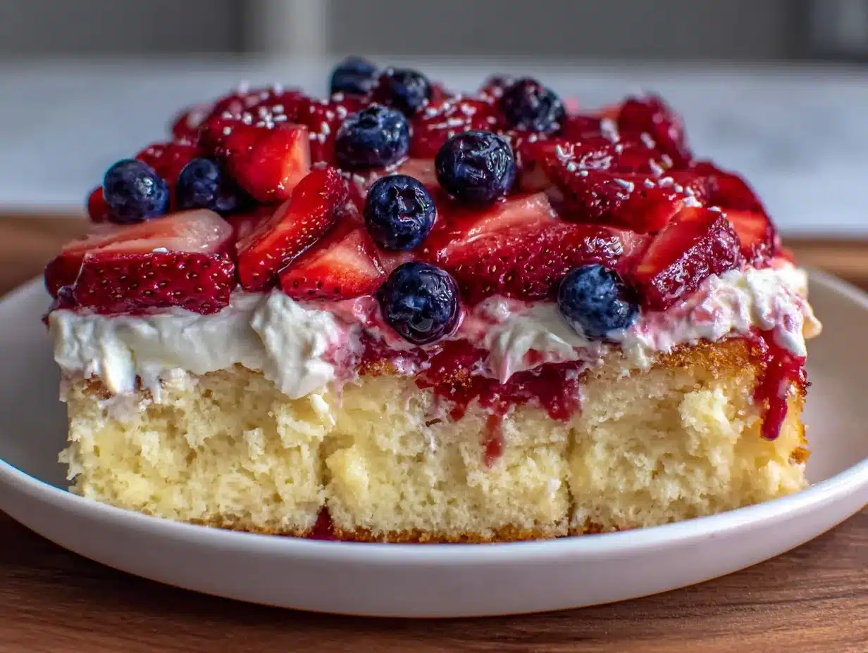 strawberry poke cake preparation steps