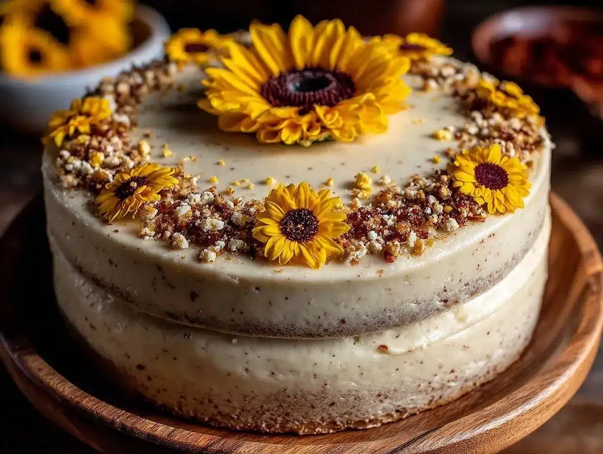 sunflower vanilla bean celebration cake preparation steps