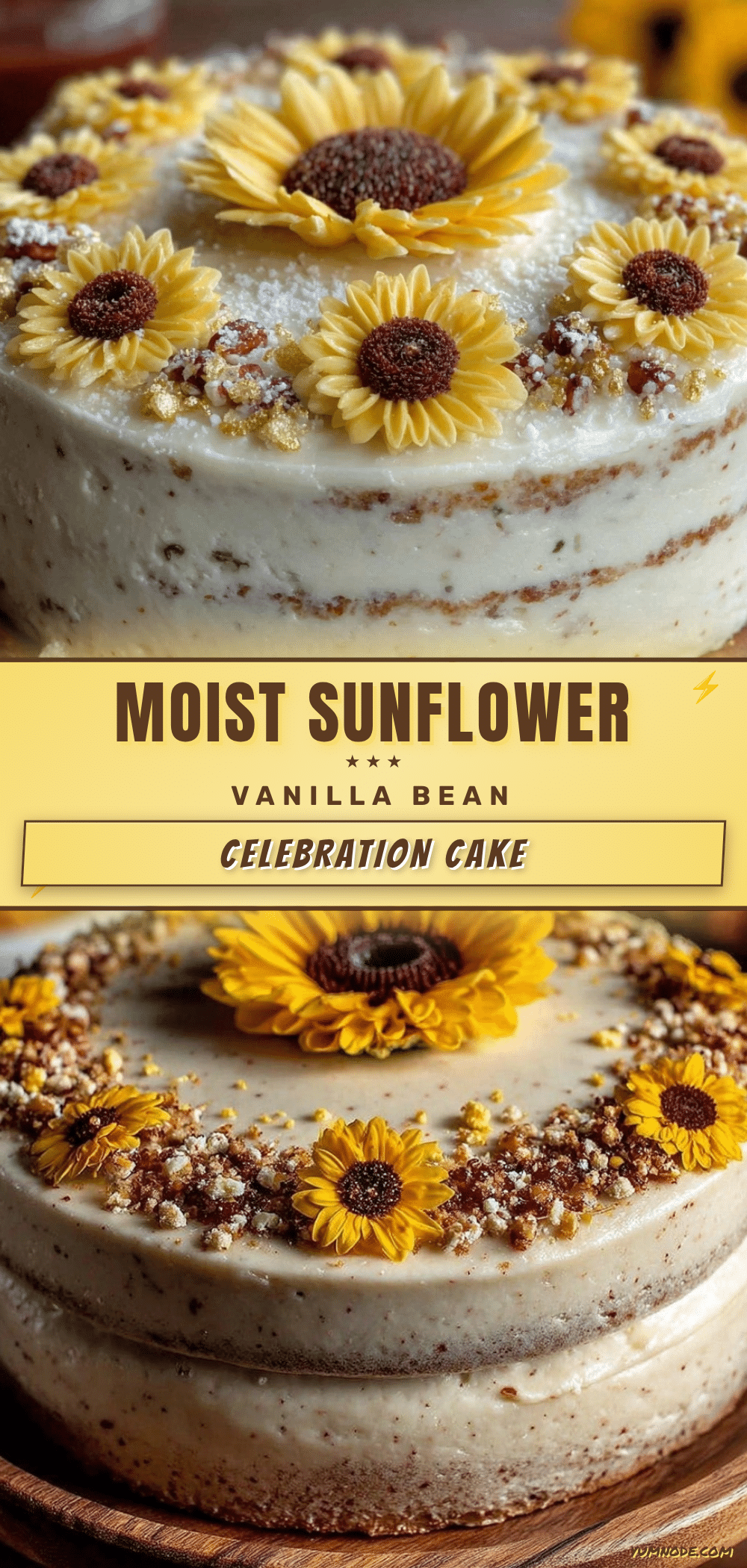 sunflower vanilla bean celebration cake recipe