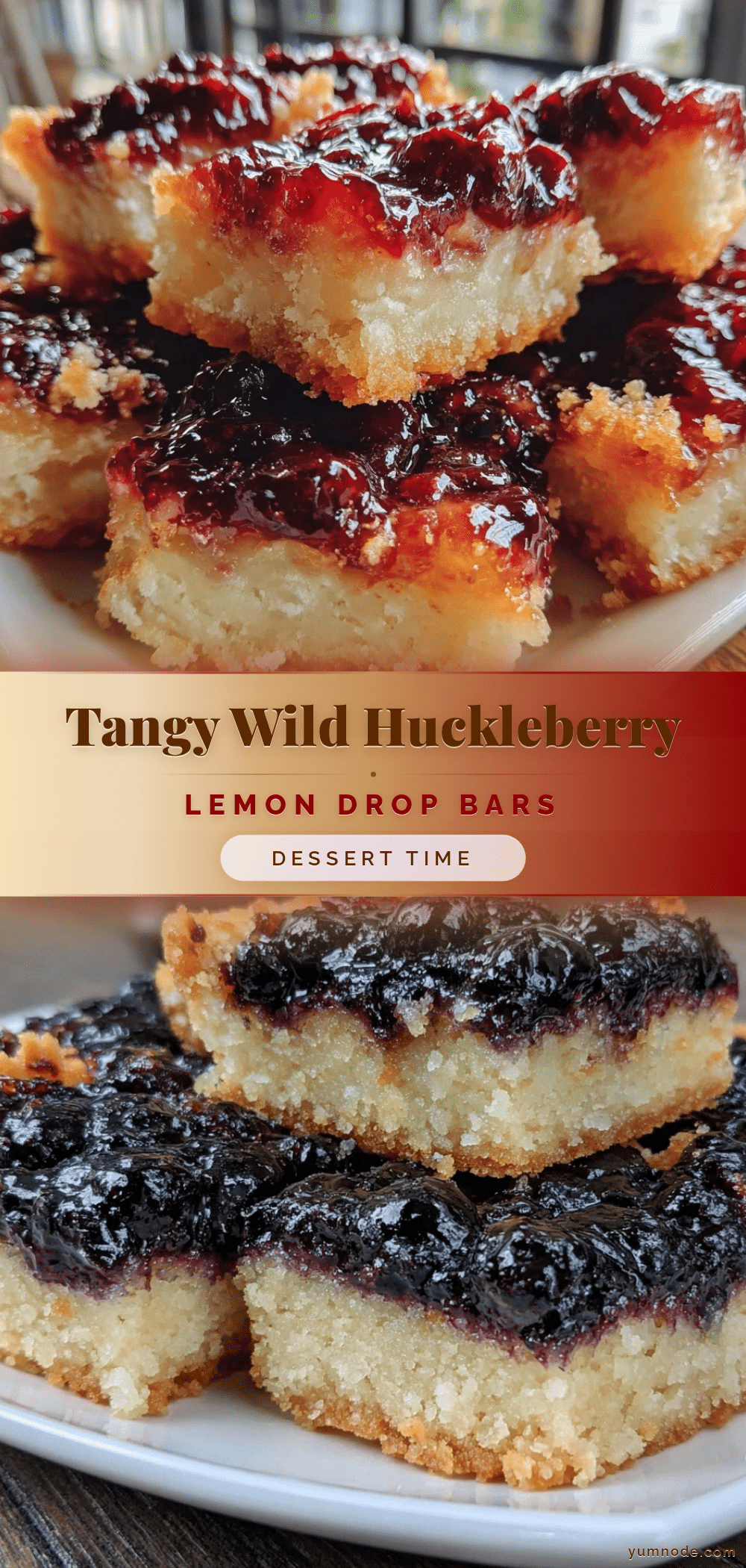 wild huckleberry lemon drop bars recipe