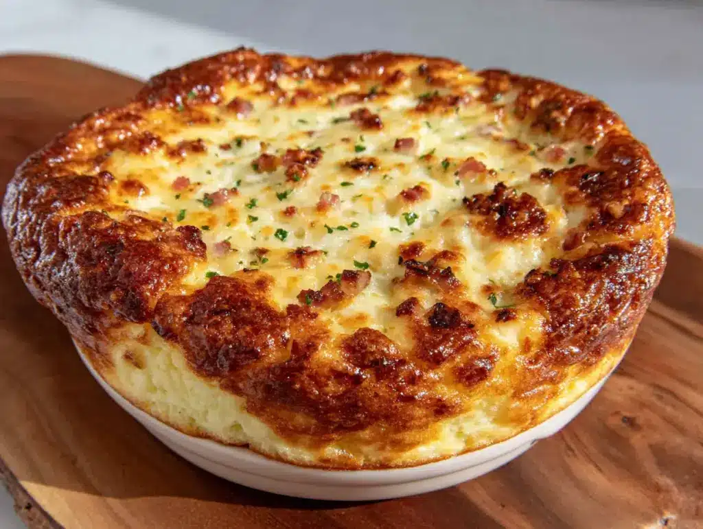 crustless ham and swiss breakfast casserole - featured image