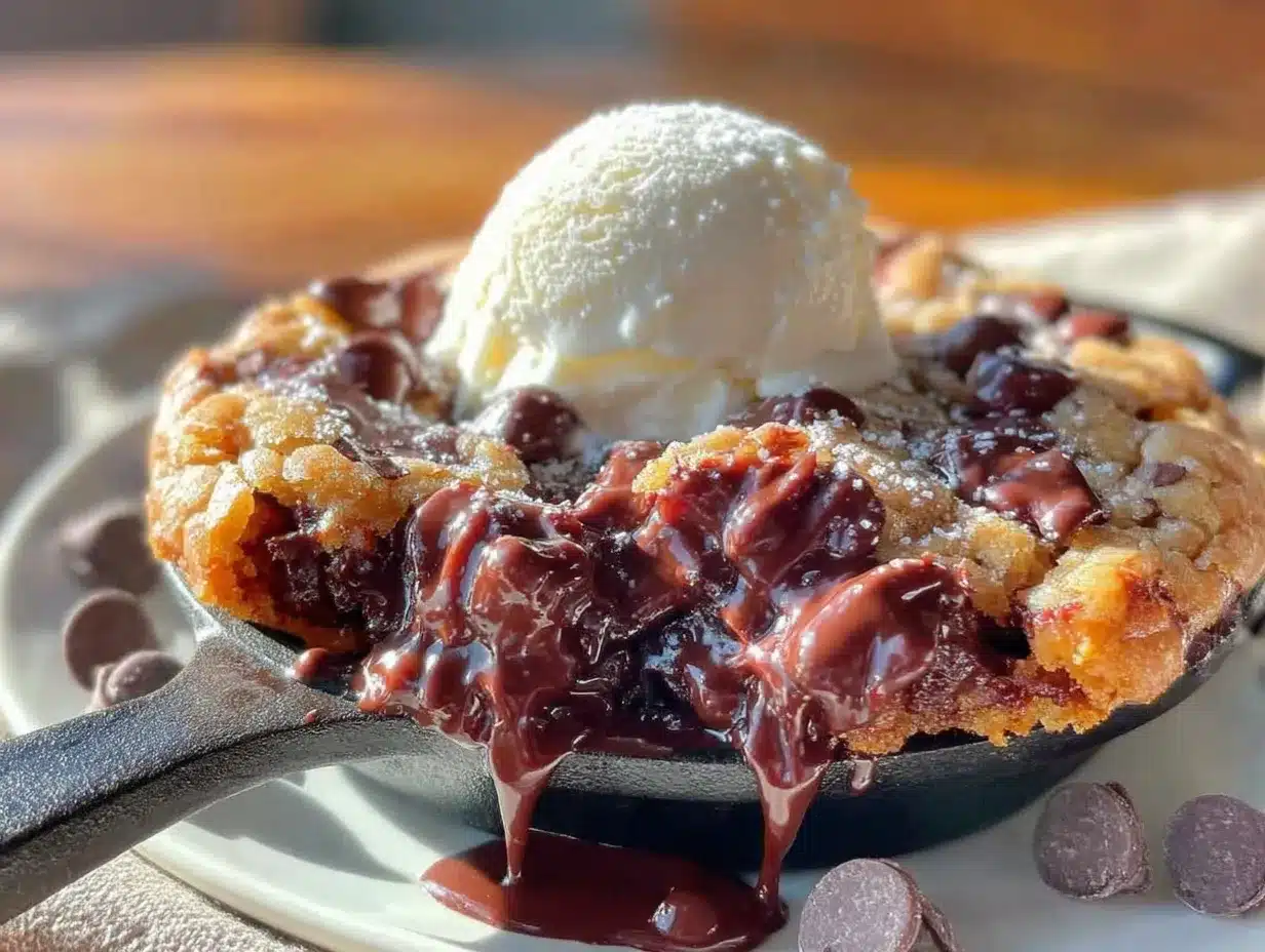 double chocolate chip skillet cookie for two preparation steps